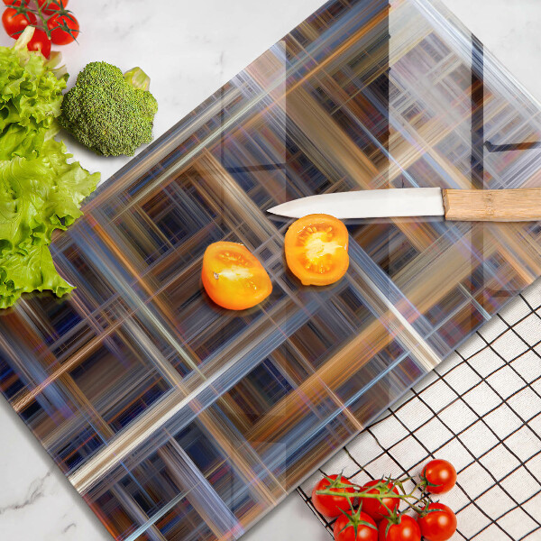 Tabla de cortar de vidrio Líneas de pintura abstractas