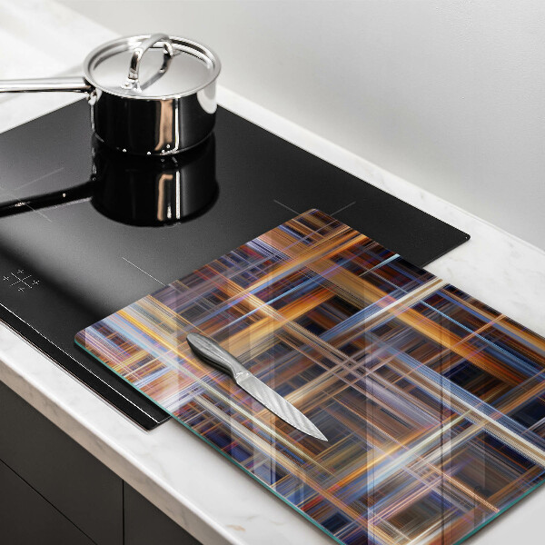 Tabla de cortar de vidrio Líneas de pintura abstractas