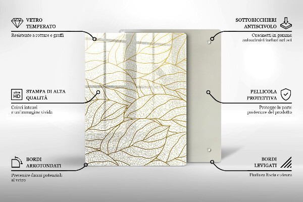 Tabla de cortar de vidrio Geometría 3d abstracta