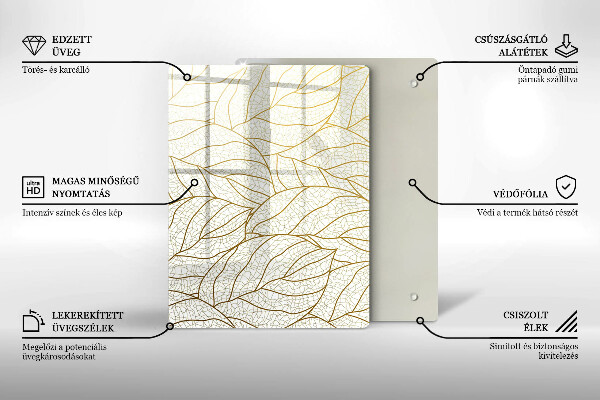 Tabla de cortar de vidrio Geometría 3d abstracta