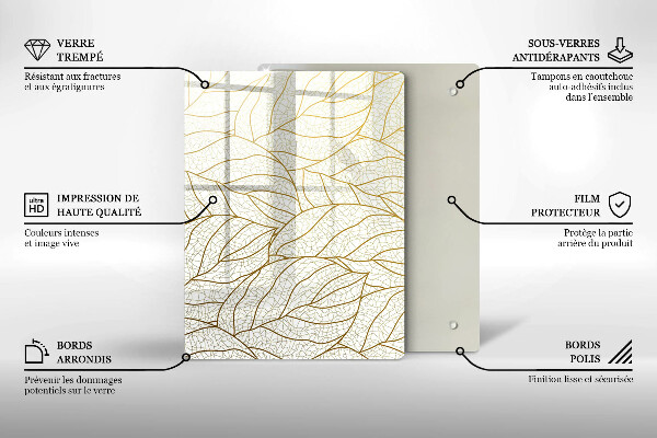 Tabla de cortar de vidrio Geometría 3d abstracta
