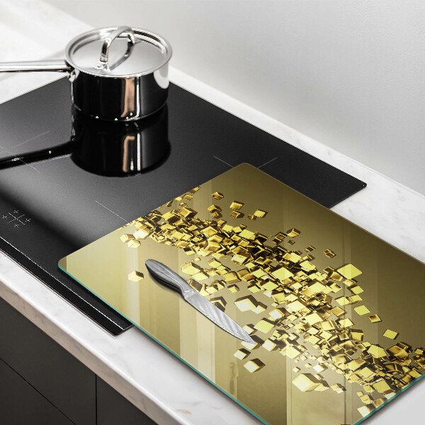 Tabla de cortar de vidrio Geometría 3d abstracta