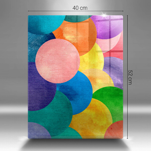 Tabla de cortar de vidrio Círculos de colores