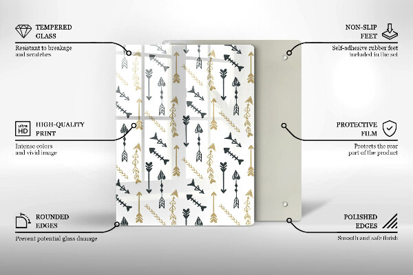 Tabla de cortar de vidrio Círculos de colores