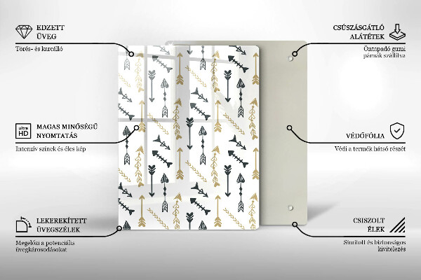 Tabla de cortar de vidrio Círculos de colores