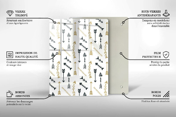 Tabla de cortar de vidrio Círculos de colores