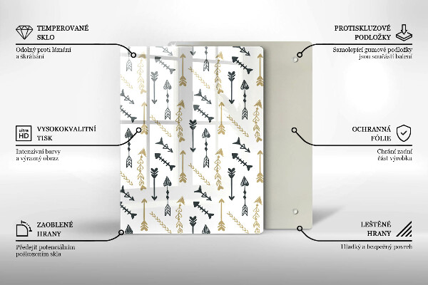 Tabla de cortar de vidrio Círculos de colores