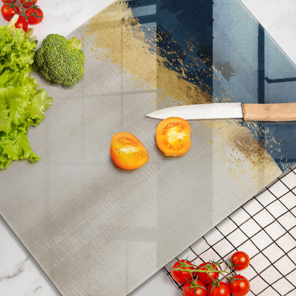 Tabla de cortar de vidrio Abstracción de oro