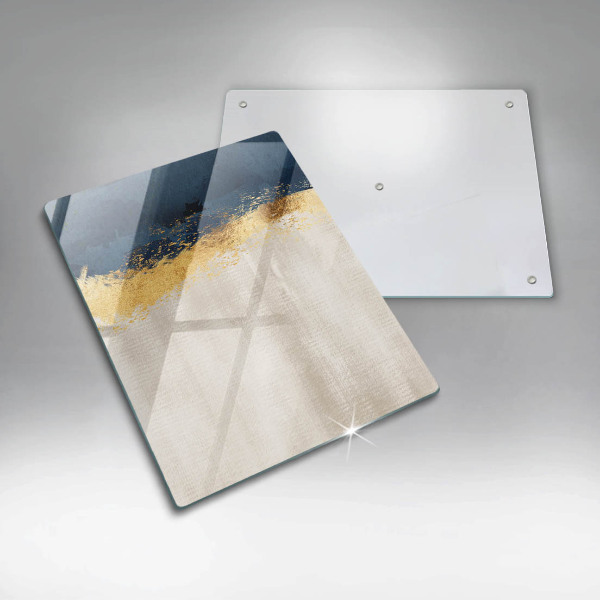 Tabla de cortar de vidrio Abstracción de oro