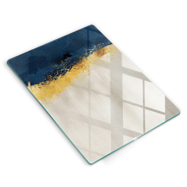 Tabla de cortar de vidrio Abstracción de oro