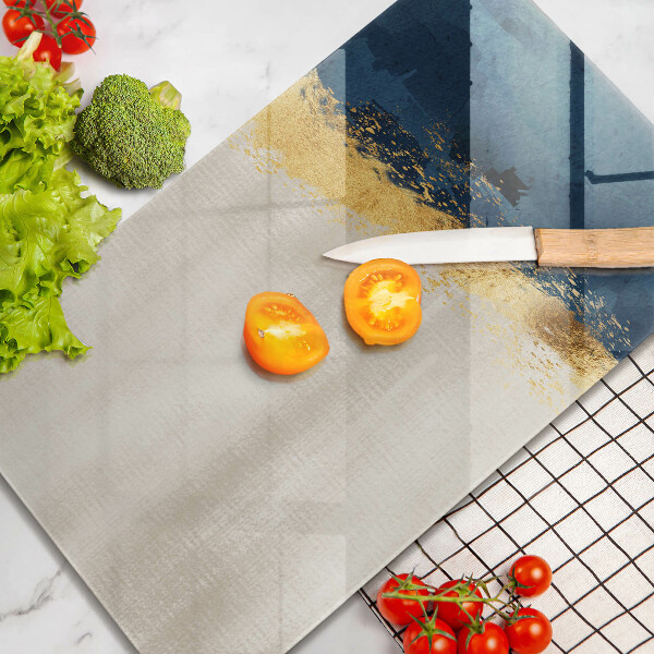 Tabla de cortar de vidrio Abstracción de oro