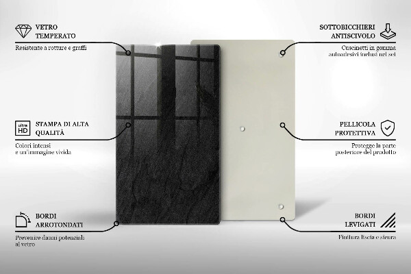 Tabla de cortar de vidrio Textura de piedra