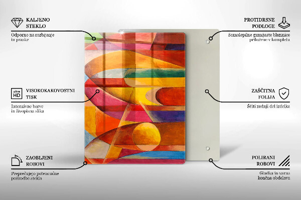 Tabla de cortar de vidrio Textura de piedra