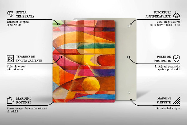 Tabla de cortar de vidrio Textura de piedra