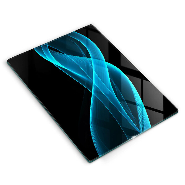 Tabla de cortar de vidrio Abstracción azul