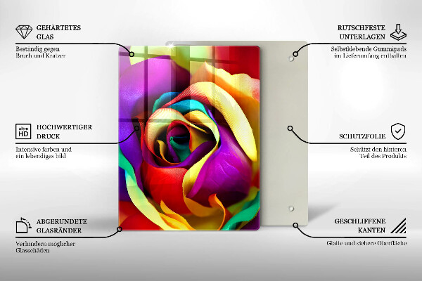 Tabla de cortar de vidrio Abstracción azul