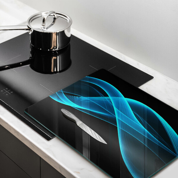 Tabla de cortar de vidrio Abstracción azul