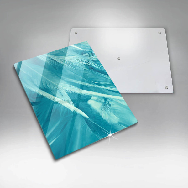 Tabla de cortar de vidrio Plumas delicadas