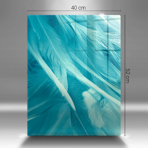 Tabla de cortar de vidrio Plumas delicadas