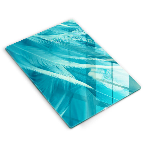 Tabla de cortar de vidrio Plumas delicadas