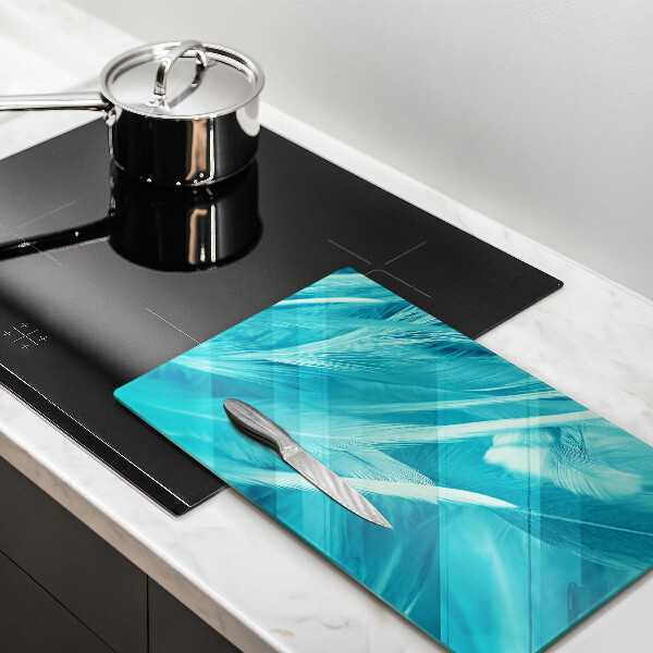 Tabla de cortar de vidrio Plumas delicadas