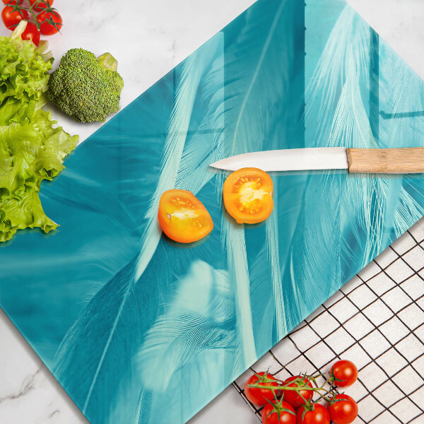 Tabla de cortar de vidrio Plumas delicadas