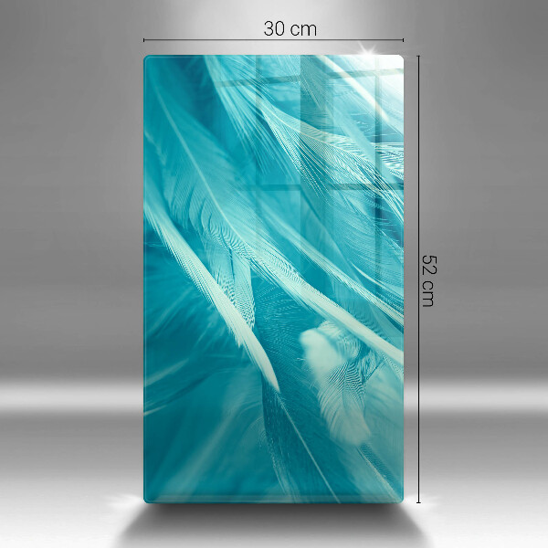 Tabla de cortar de vidrio Plumas delicadas