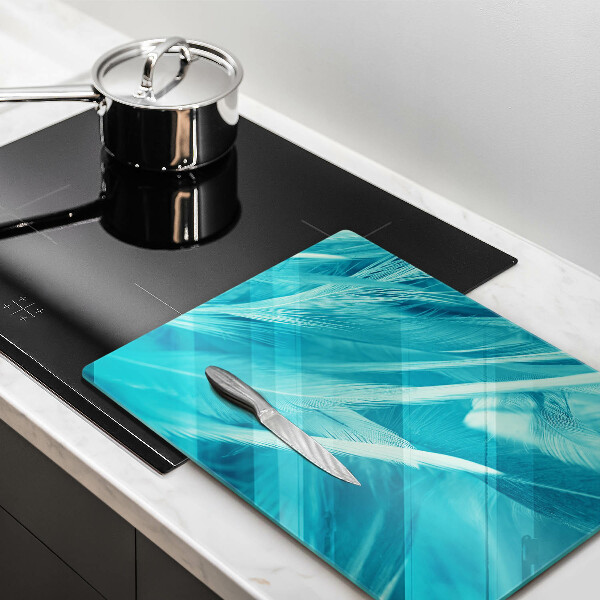 Tabla de cortar de vidrio Plumas delicadas