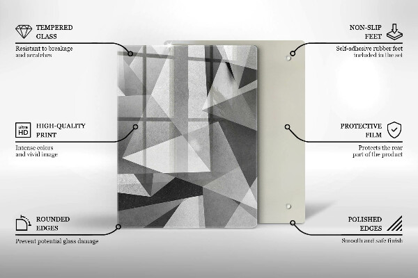 Tabla de cortar de vidrio Tintas de abstracción