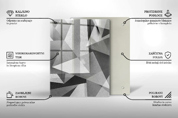 Tabla de cortar de vidrio Tintas de abstracción