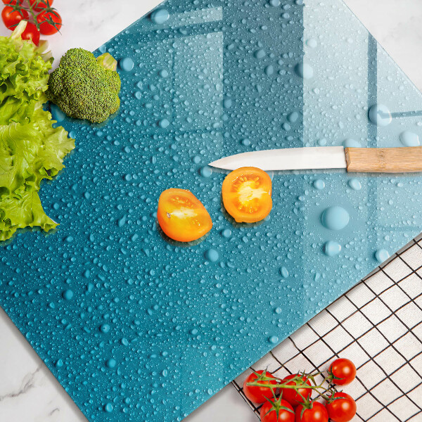 Tabla de cortar de vidrio Gotas de agua