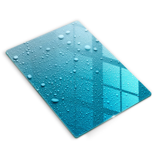 Tabla de cortar de vidrio Gotas de agua