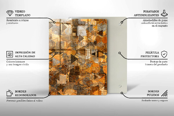 Tabla de cortar de vidrio Gotas de agua