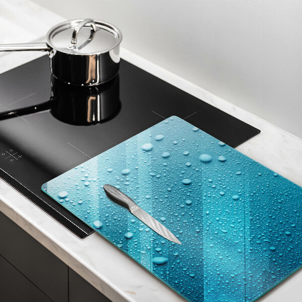 Tabla de cortar de vidrio Gotas de agua