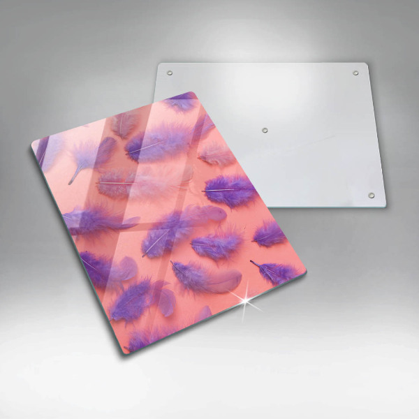 Tabla de cortar de vidrio Plumas esponjosas