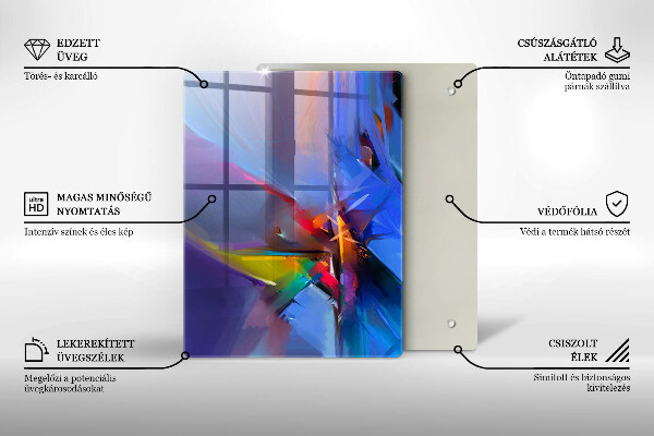 Tabla de cortar de vidrio Plumas esponjosas