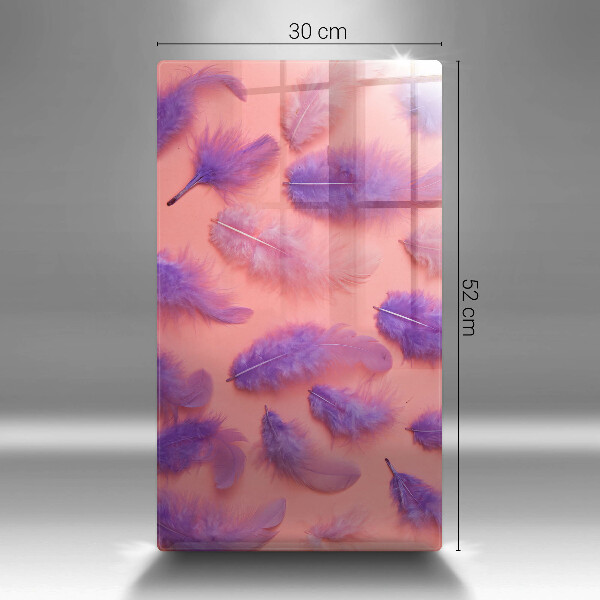 Tabla de cortar de vidrio Plumas esponjosas