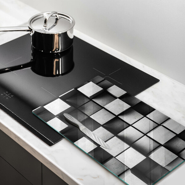 Tabla de cortar de vidrio Cuadrados abstractos 3d