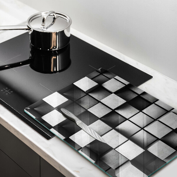 Tabla de cortar de vidrio Cuadrados abstractos 3d