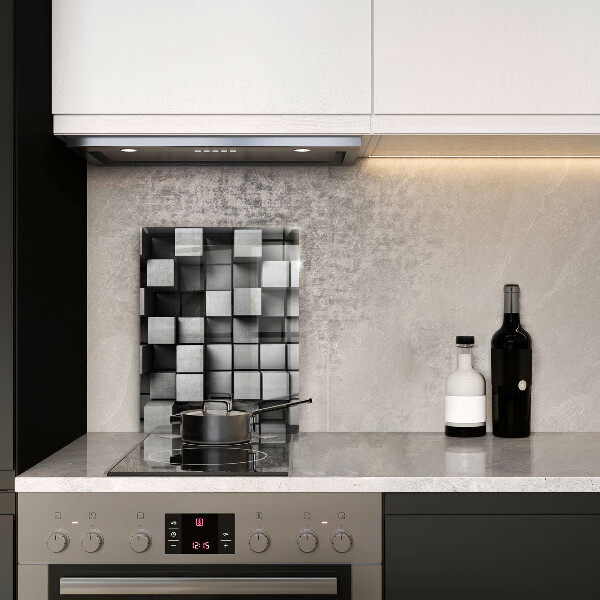 Tabla de cortar de vidrio Cuadrados abstractos 3d