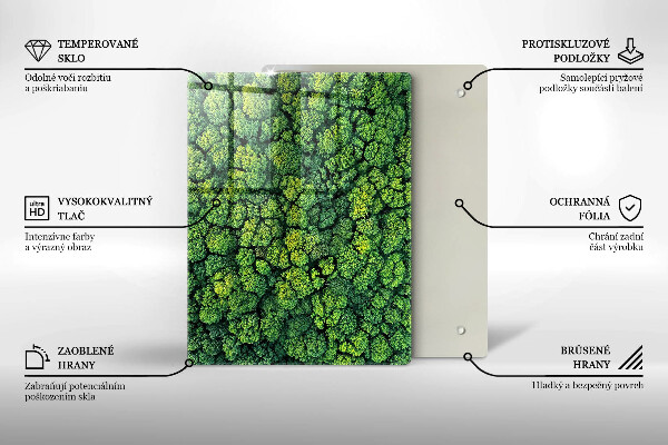 Tabla de cortar de vidrio Hermosas flores