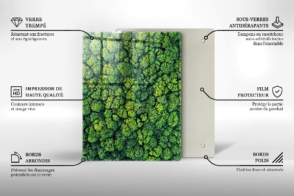 Tabla de cortar de vidrio Hermosas flores