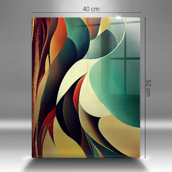 Tabla de cortar de vidrio Abstracción de formas