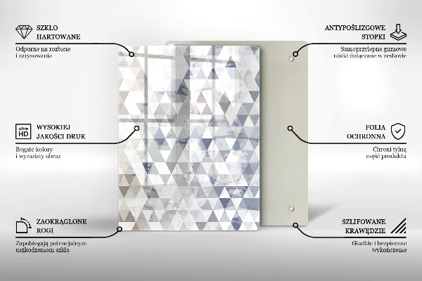 Tabla de cortar de vidrio Abstracción de formas