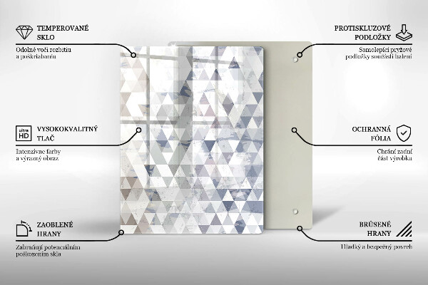 Tabla de cortar de vidrio Abstracción de formas