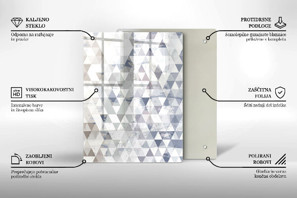 Tabla de cortar de vidrio Abstracción de formas