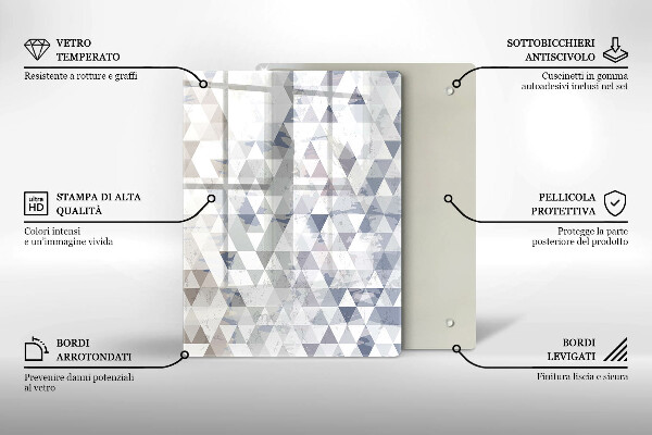 Tabla de cortar de vidrio Abstracción de formas