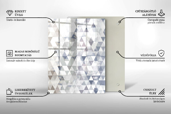 Tabla de cortar de vidrio Abstracción de formas