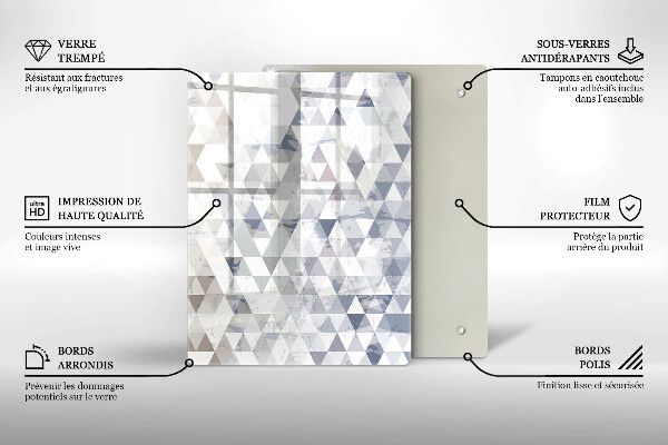 Tabla de cortar de vidrio Abstracción de formas