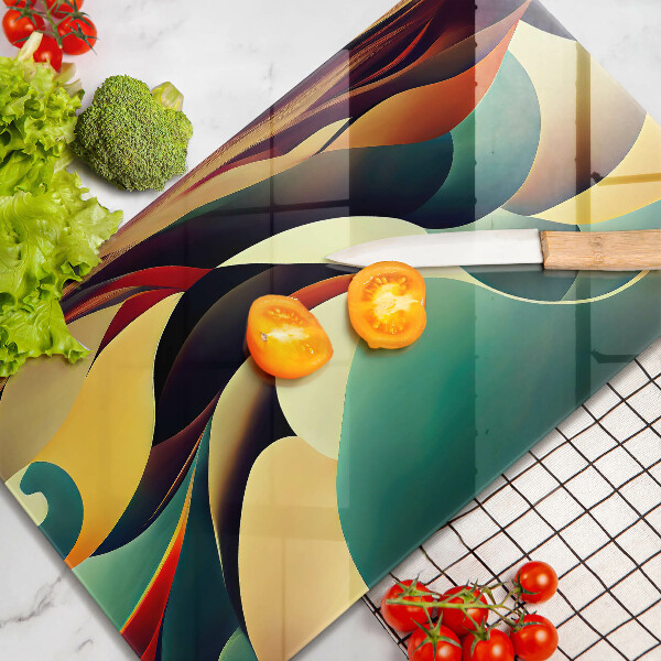Tabla de cortar de vidrio Abstracción de formas